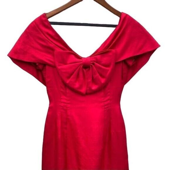 Vintage 1950's Mr. Blackwell Red Dress Size 4 - Picture 2 of 11